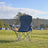 Set of 2 Folding Heavy-Duty Camping Chairs - Metal Frame - Slate Gray - Includes Cup Holder