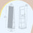 360° Rotating Jewellery Cabinet - Wood - White with Greige - Lockable with Full-Length Mirror and Multiple Storage Shelves