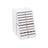 Jewellery Box - Faux Leather - White - Extra Large 10-Layer Storage with Drawer