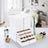Jewellery Box - Faux Leather - White - Extra Large 10-Layer Storage with Drawer