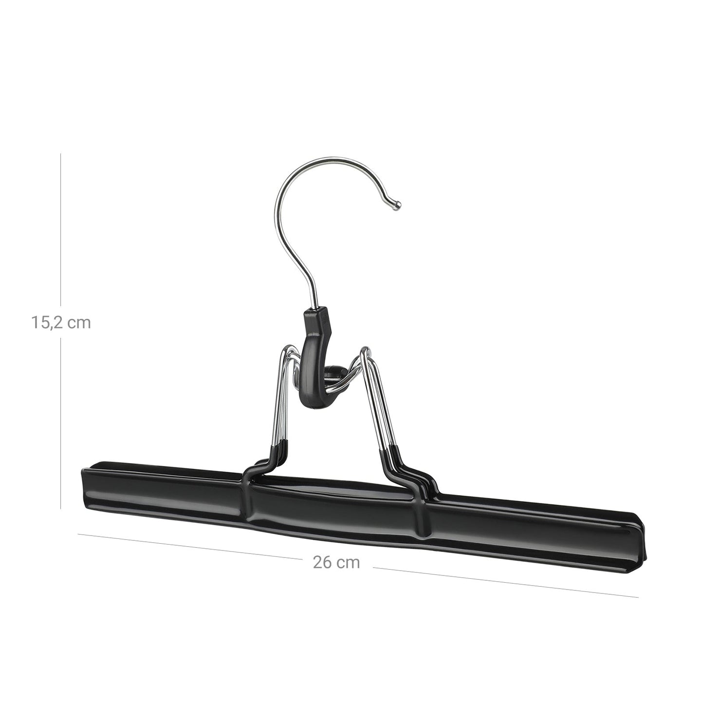 Skirt Hangers - Metal - Black - 360 Degree Swivel Hook