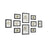 Picture Frame Set - Rigid Plastic - Black - 10 Pieces in Various Sizes