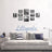 Picture Frame Set - Rigid Plastic - Black - 10 Pieces in Various Sizes