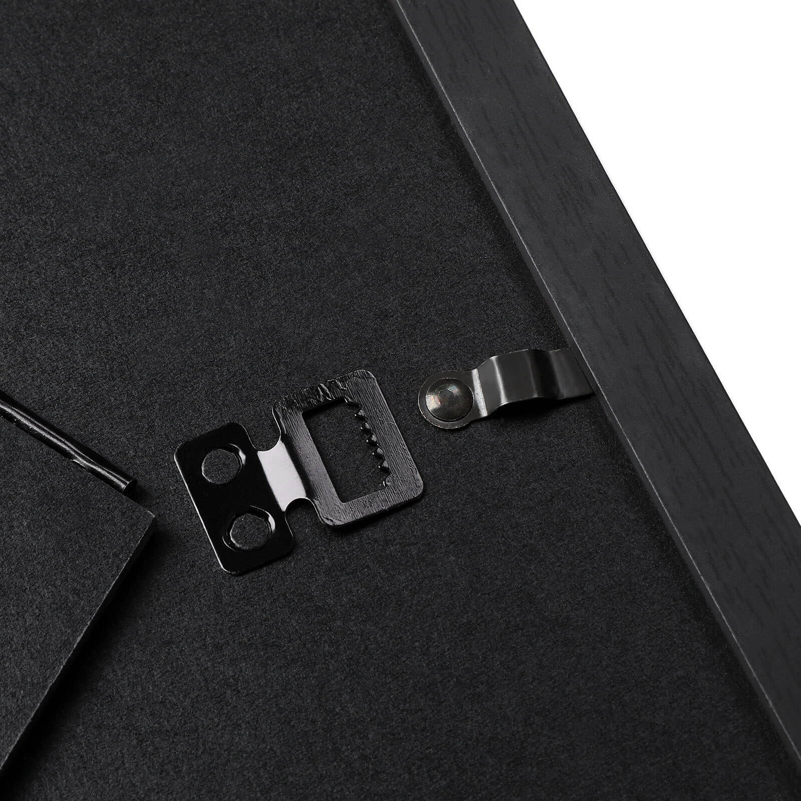 Picture Frame Set - Rigid Plastic - Black - 10 Pieces in Various Sizes