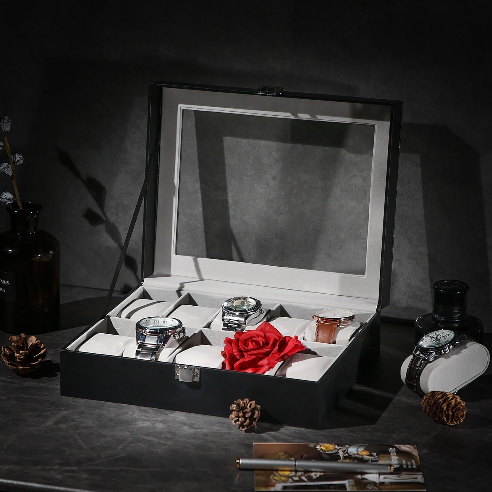 Watch Box - Glass - Multiple Colors