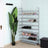 10-Tier Shoe Rack - Fabric - Grey - Holds Up to 50 Pairs of Shoes