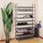 10-Tier Shoe Rack - Holds Up to 50 Pairs - Non-Woven Fabric - Black