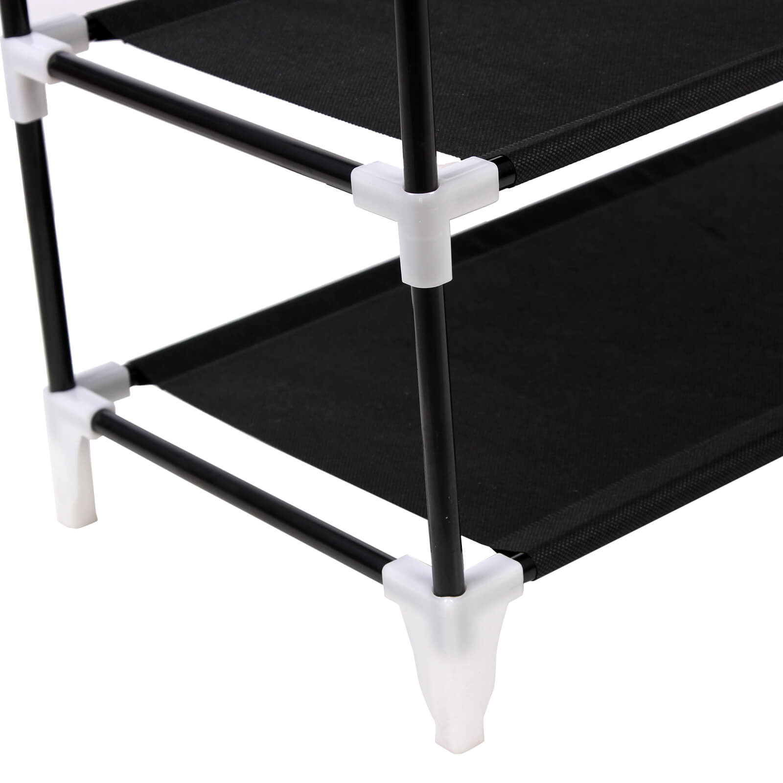 Shoe Rack - Fabric - Black - 10 Tiers for 27 Pairs of Shoes