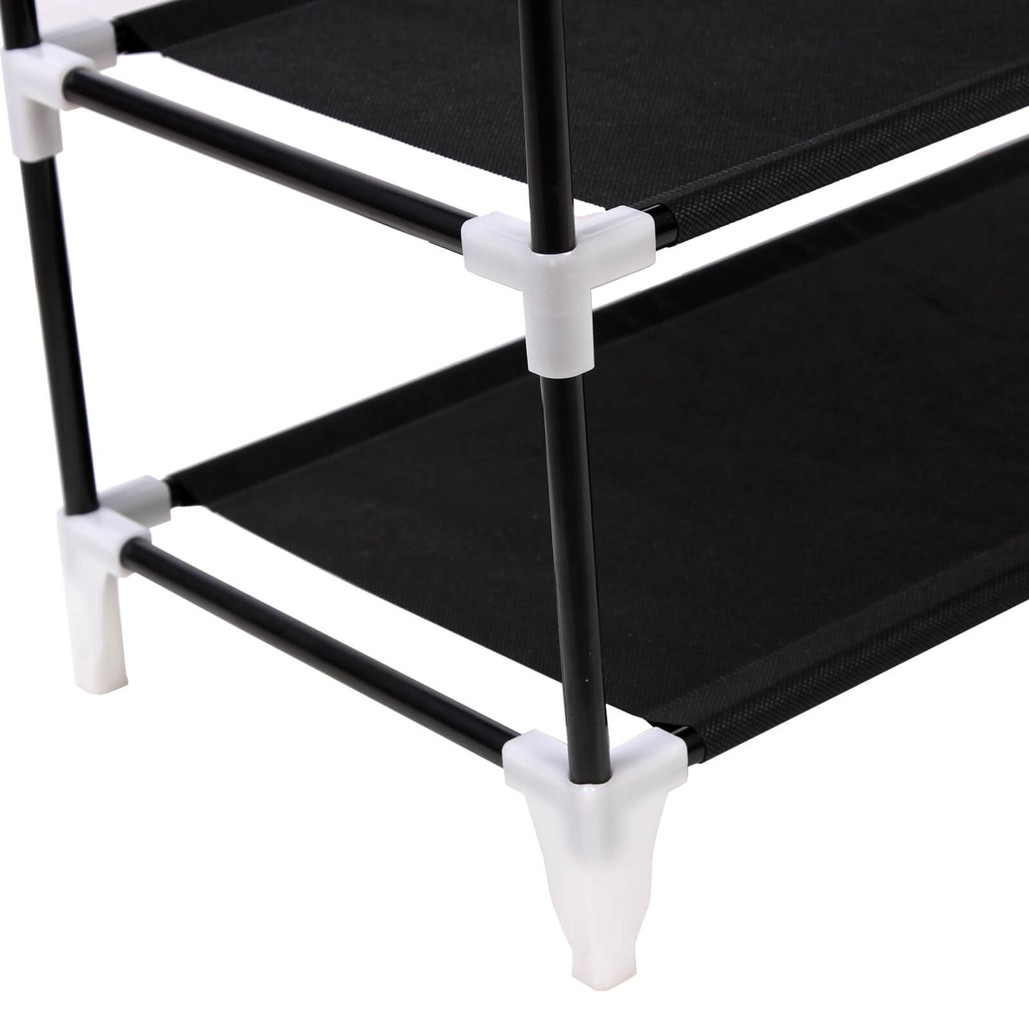 Shoe Rack - Fabric - Black - 10 Tiers for 27 Pairs of Shoes