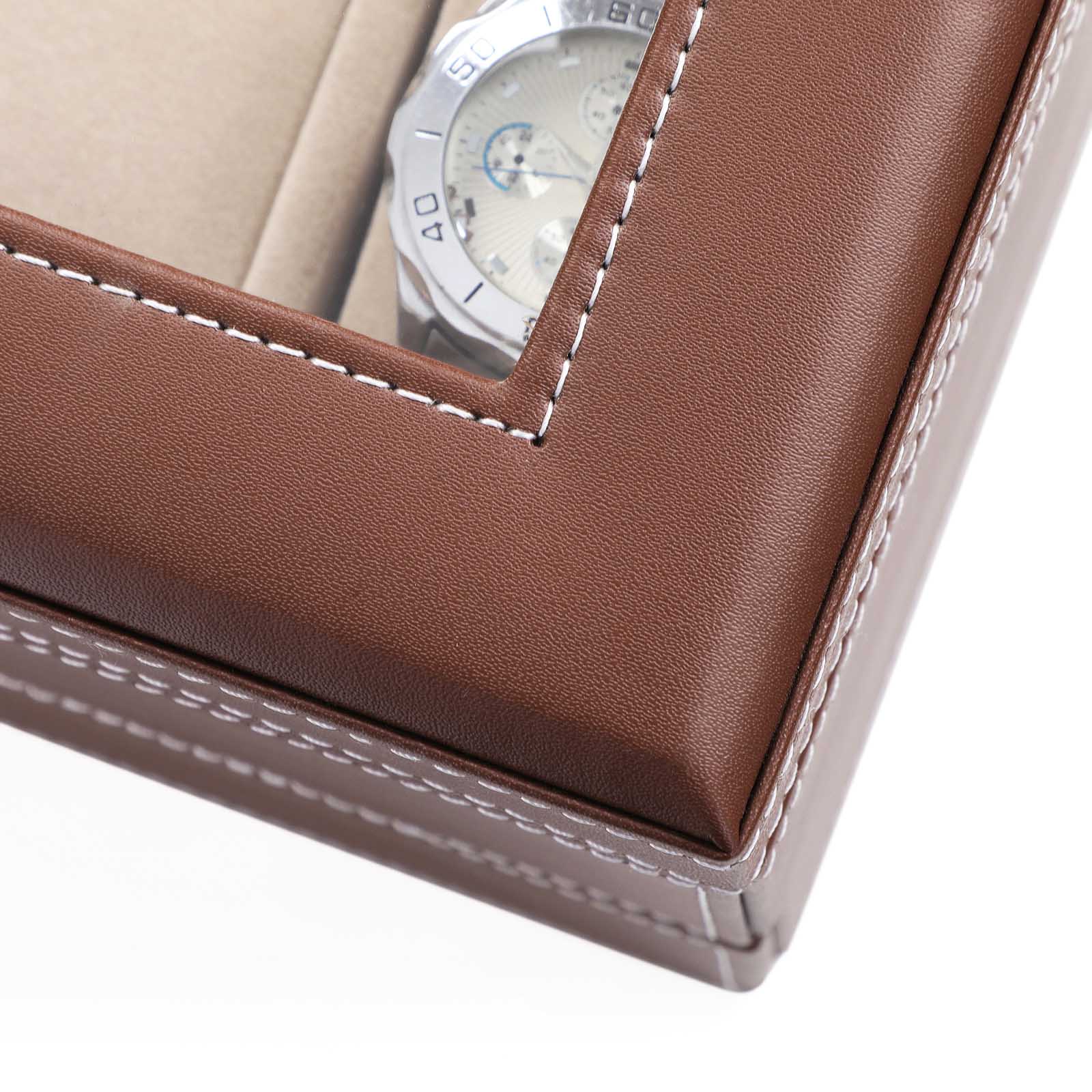Watch Holder Case - For 10 Watches - Wood - Black