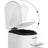 Small Trash Can - Steel - White - Pedal with Removable Inner Bucket and Slow Close