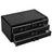 Cosmetic Makeup Storage Organiser - Plastic - Black - 4 Drawers with 11 Compartments