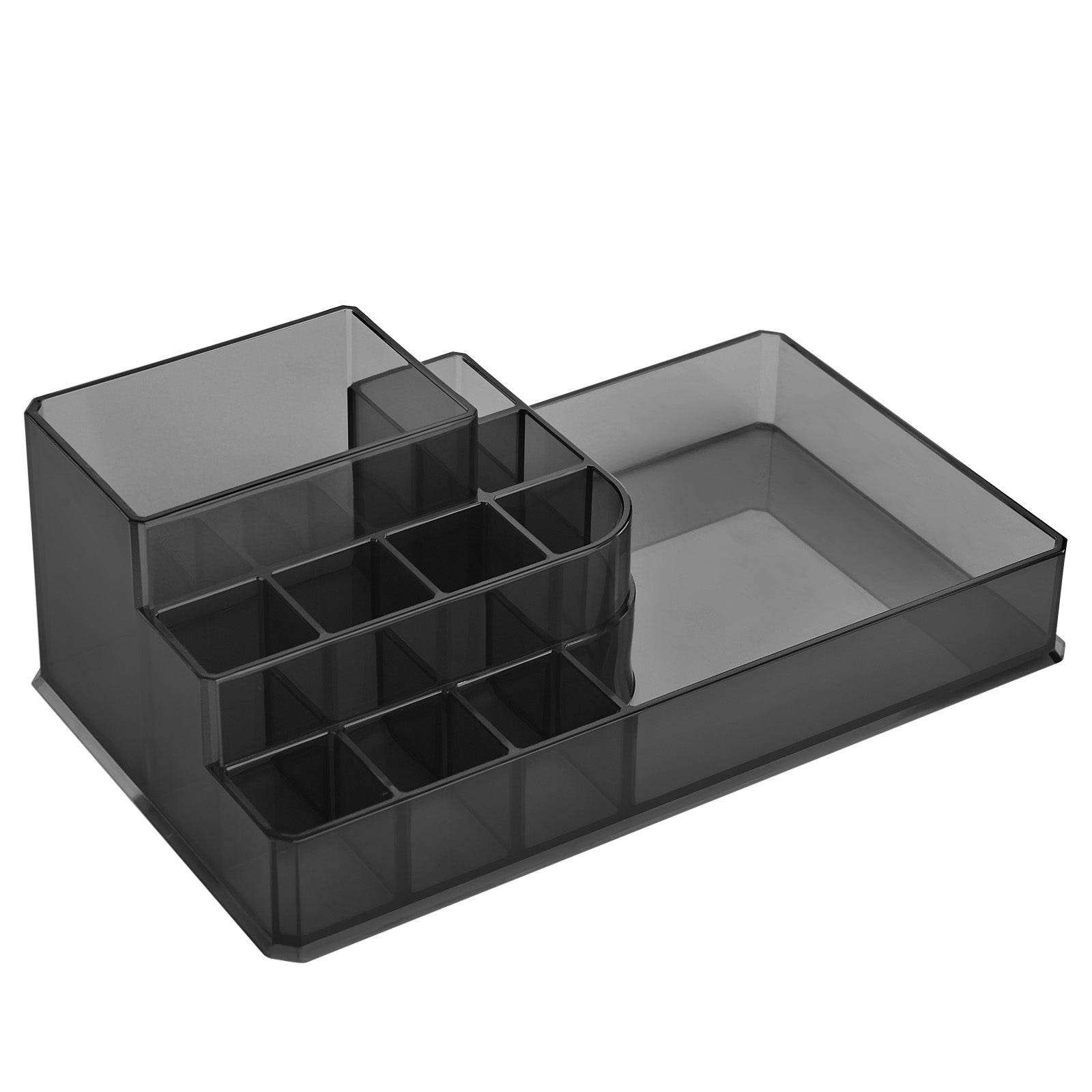 Cosmetic Makeup Storage Organiser - Plastic - Black - 4 Drawers with 11 Compartments