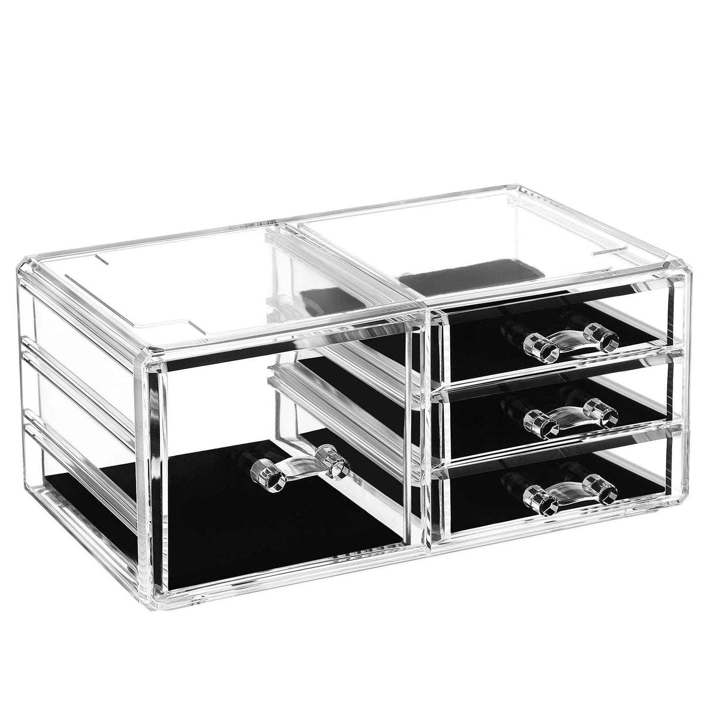 Makeup Organiser - Plastic - Transparent - 11 Drawers with 15 Compartments