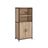 Multifunctional Floor Standing Cabinet - Wood - Rustic Brown and Black - 2 Open Compartments