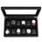 Large Watch Box - PU - Black - 12 Compartments with Glass Lid and Velvet Lining