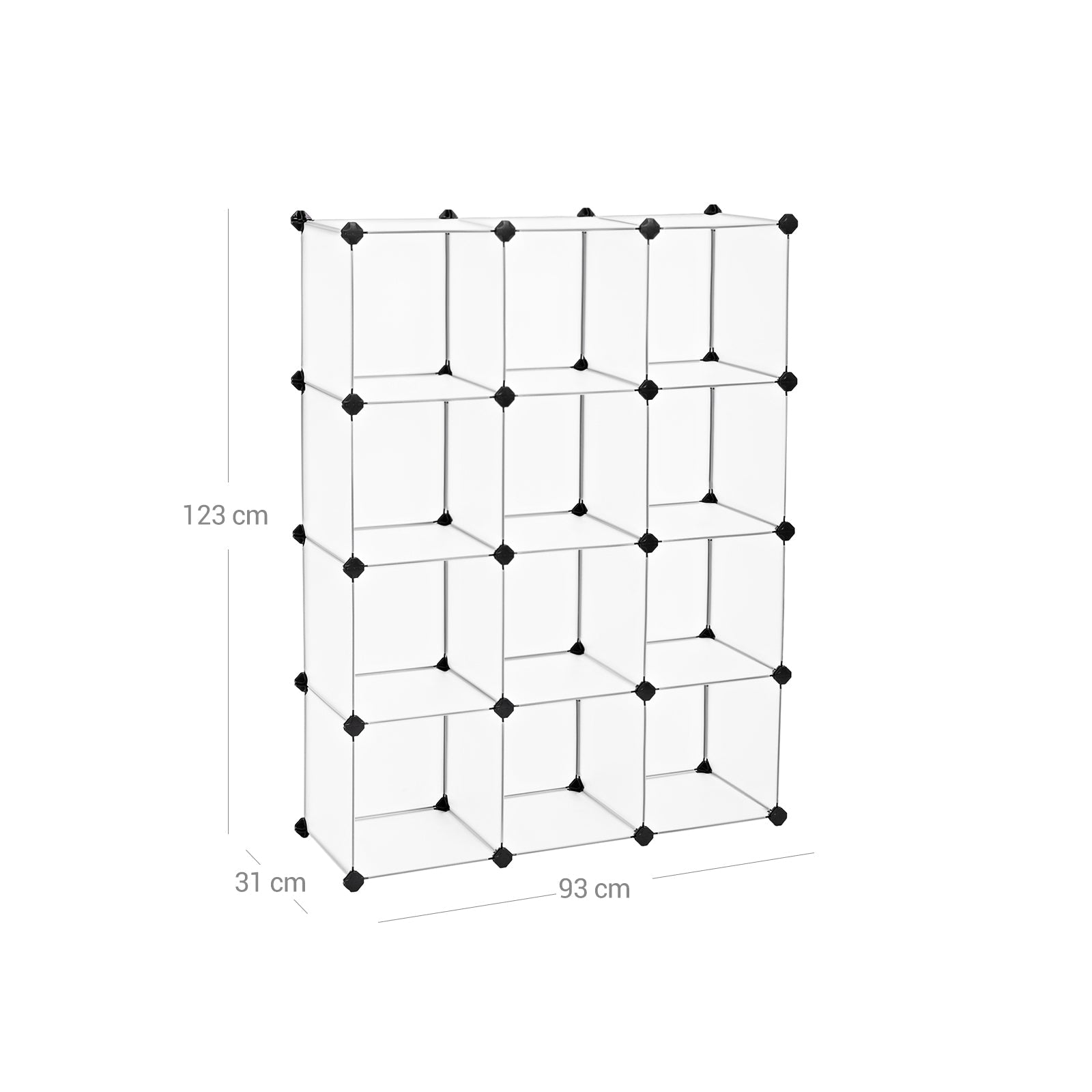 Bookcase - Interlocking Plastic - White