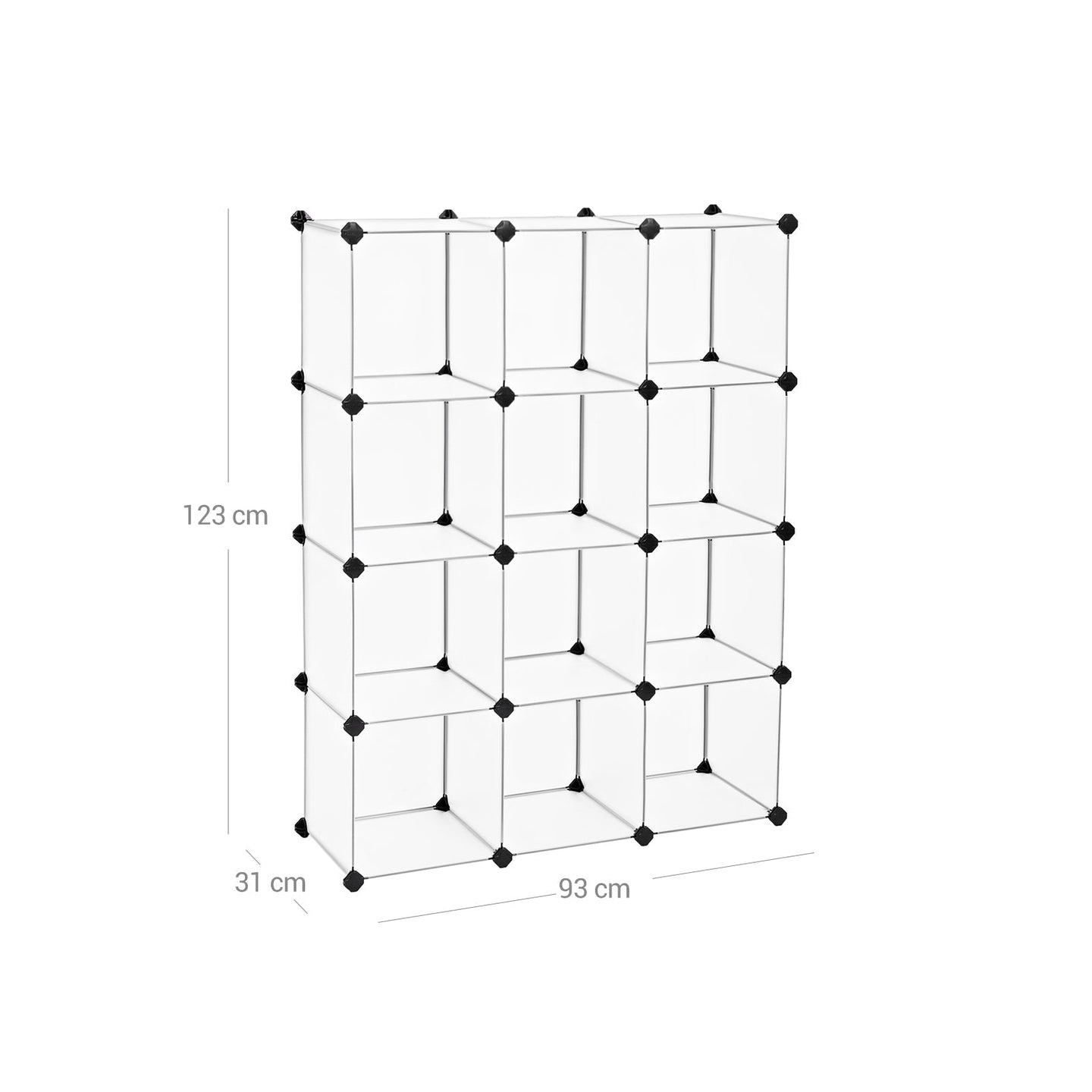 Bookcase - Interlocking Plastic - White