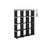 12-Cube Open Organizer - Wood - Black - Children's Room