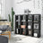 12-Cube Open Organizer - Wood - Black - Children's Room