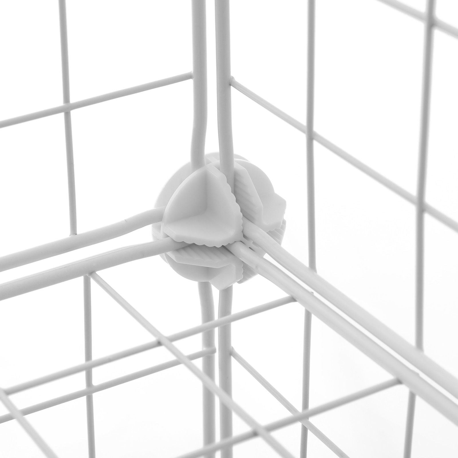 Storage Cube Unit - Metal Wire Mesh - Black - Interlocking Design with Large Capacity