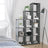 12-Cube Storage Shelf - MDF - Black - Versatile Closet Organizer with Bonus Rubber Mallet