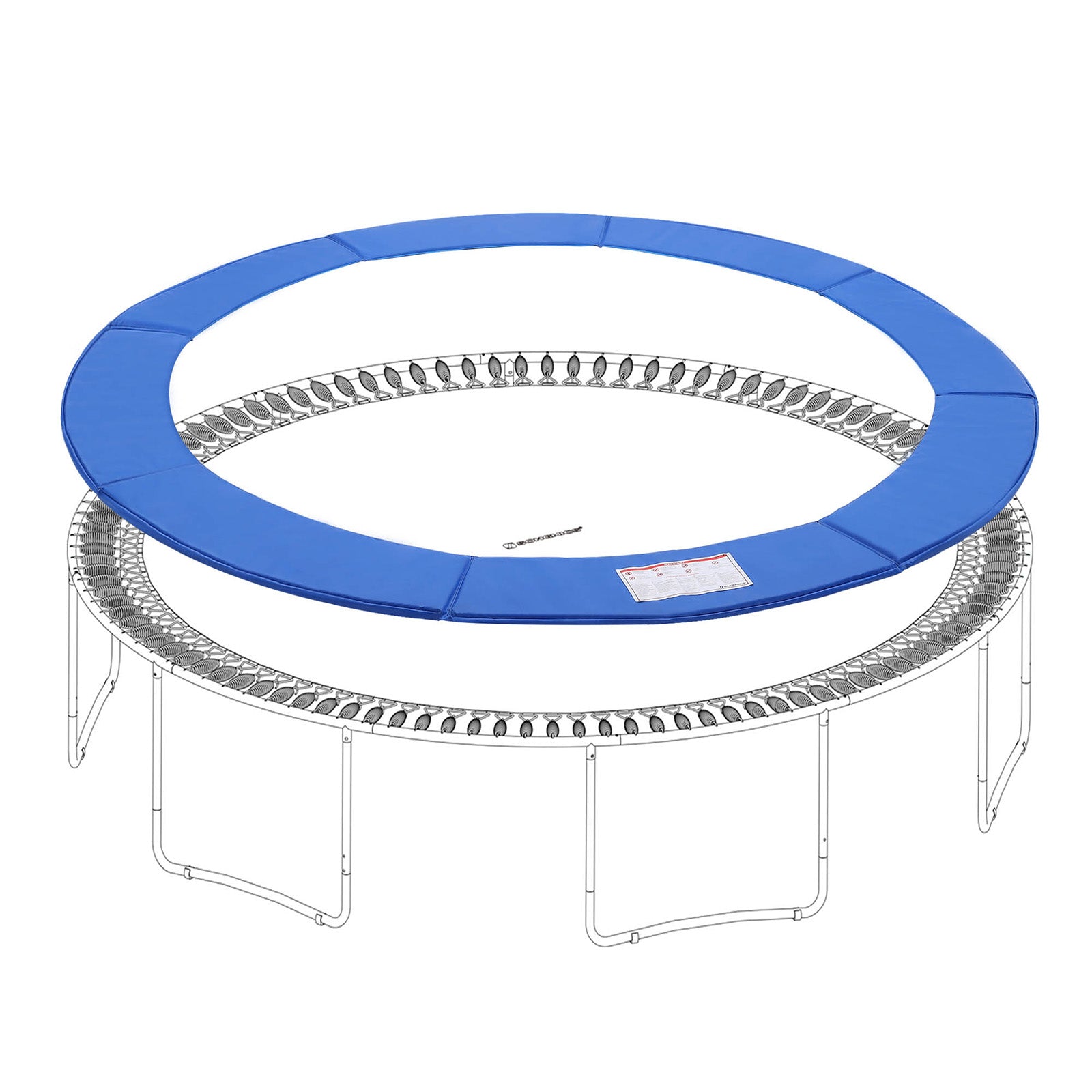 Trampoline Safety Pad - 12 FT Standard Size - Green - UV-Resistant