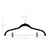 Velvet Trouser Hangers - Velvet - Grey - Non-Slip with Bar and Clips
