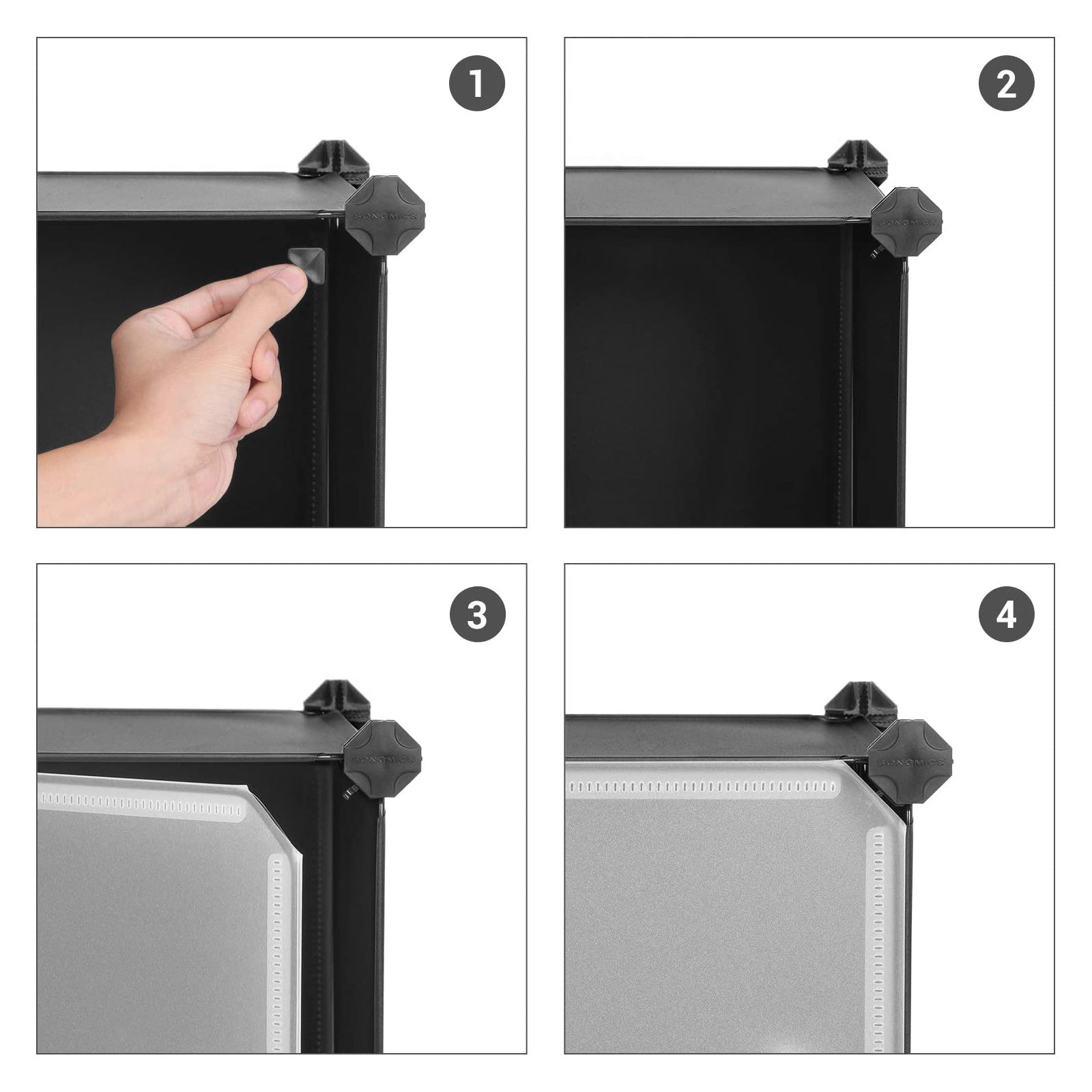 15-Cube Plastic Organizer - White - Versatile Storage for Clothes