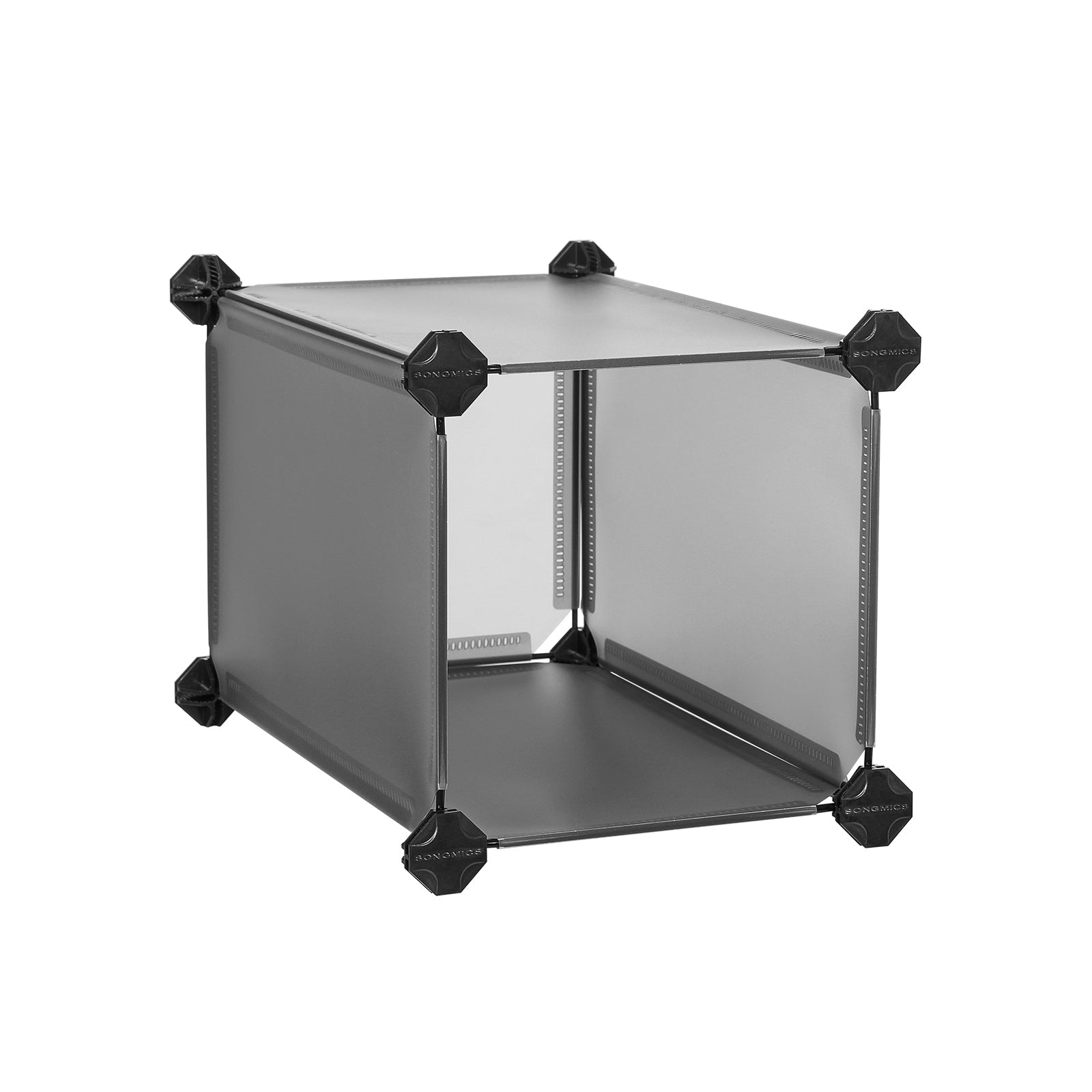 Shoe Rack - Plastic - Translucent White - 16 Cubes Modular Storage Unit
