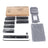 Wardrobe - Canvas - Grey - Clothes Hanging Rail with Storage Shelves