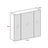 Wall-Mounted Bathroom Storage Cabinet - MDF - White - 3-Door with Adjustable Shelf and Mirror