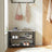 Shoe Bench - Steel - Rustic Brown and Black - 2 Shelves for Entryway Organization