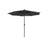 Large Patio Sun Umbrella - Fabric - Grey - Solar-Powered LED Lights