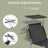 Folding Sun Lounger - Fabric - Dark Gray - Adjustable Backrest with Sunshade