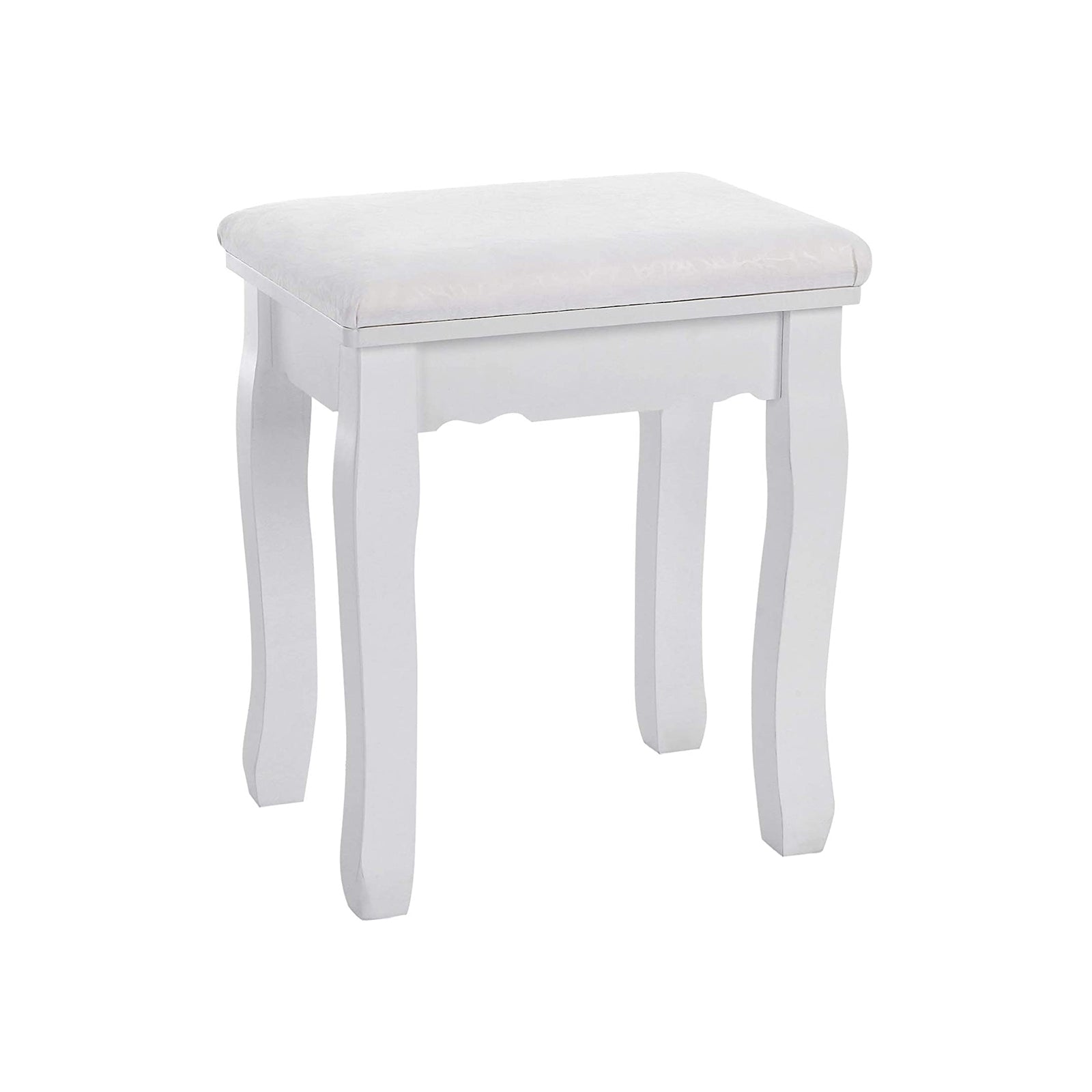 Dressing Stool - White - Rubberwood