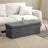 Storage Ottoman Bench - Fabric - Light Grey - Multi-Functional Storage Chest