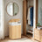 Foldable Laundry Hamper - Bamboo - Natural - 72 L Capacity with Lid and 3 Handles