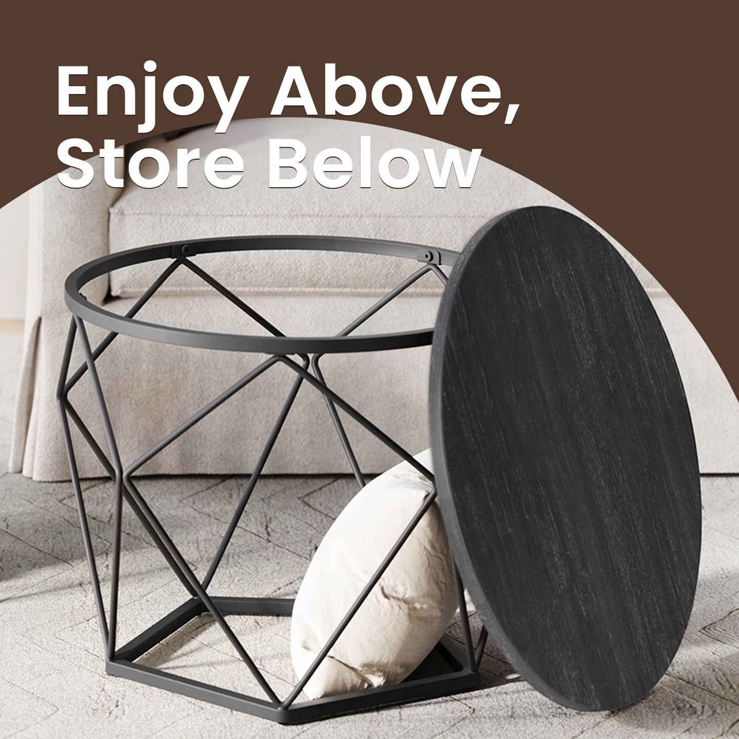 Round Coffee Tables Set - Steel - Modern
