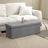 Storage Ottoman Bench - Fabric - Light Grey - Multi-Functional Storage Chest