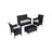 Garden Furniture Set - Black and Beige - Polyrattan