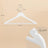 Coat Hangers - Wood - White and Silver - Set of 20 with Shoulder Notches and Anti-Slip Trousers Bar