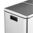 Double Recycling Bin - Plastic - White - 2 Compartments with Soft-Close Lids and Pedals