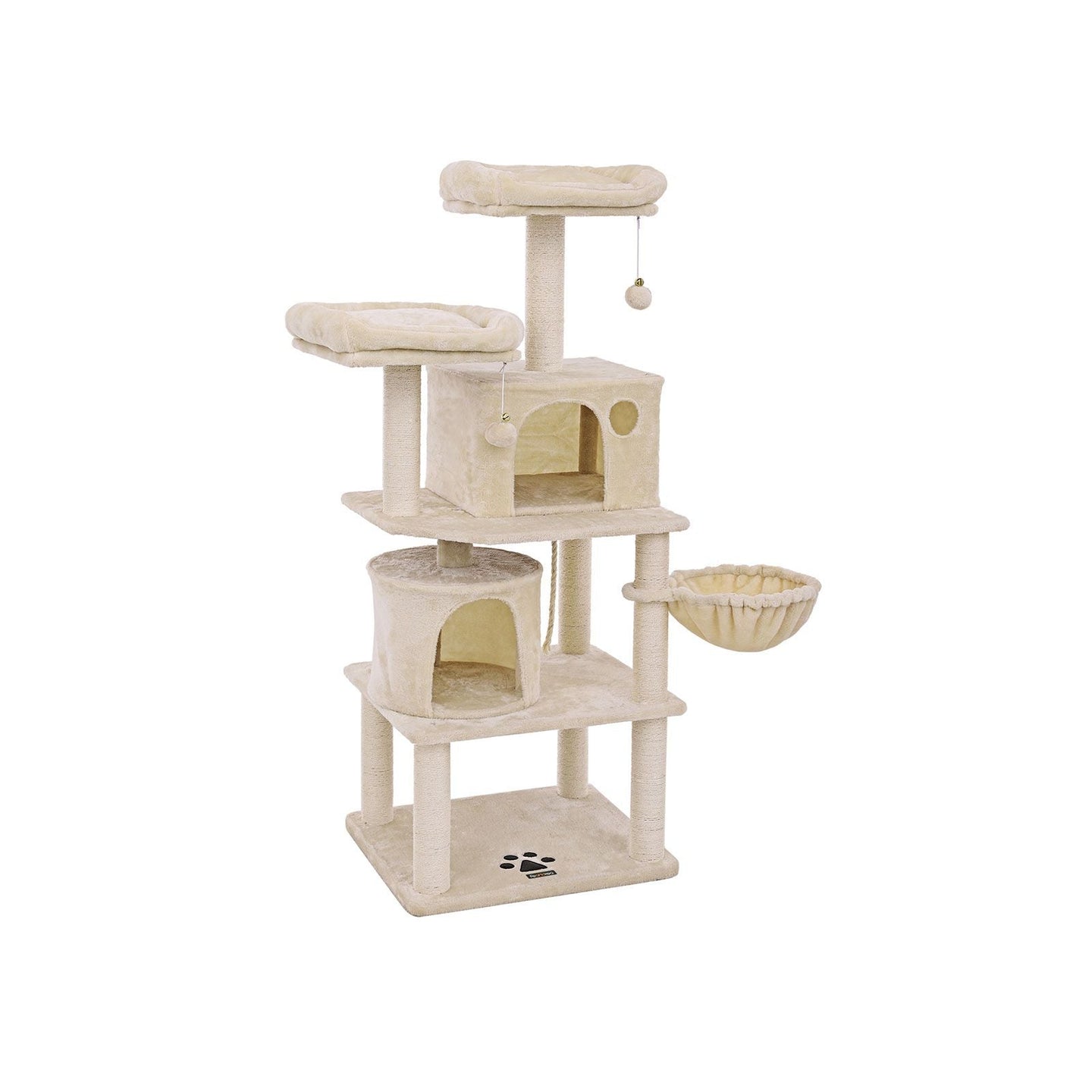 Cat Tree - Engineered Wood - Smoky Grey - Multi-Level with Scratching Posts