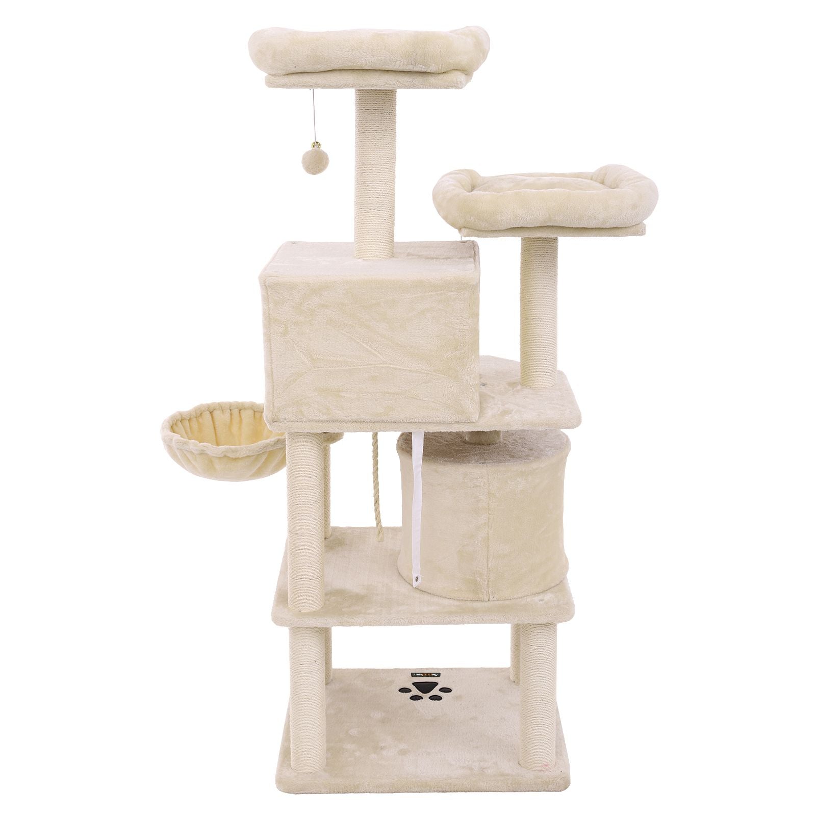 Cat Tree - Smoky Grey - Plush and Sisal