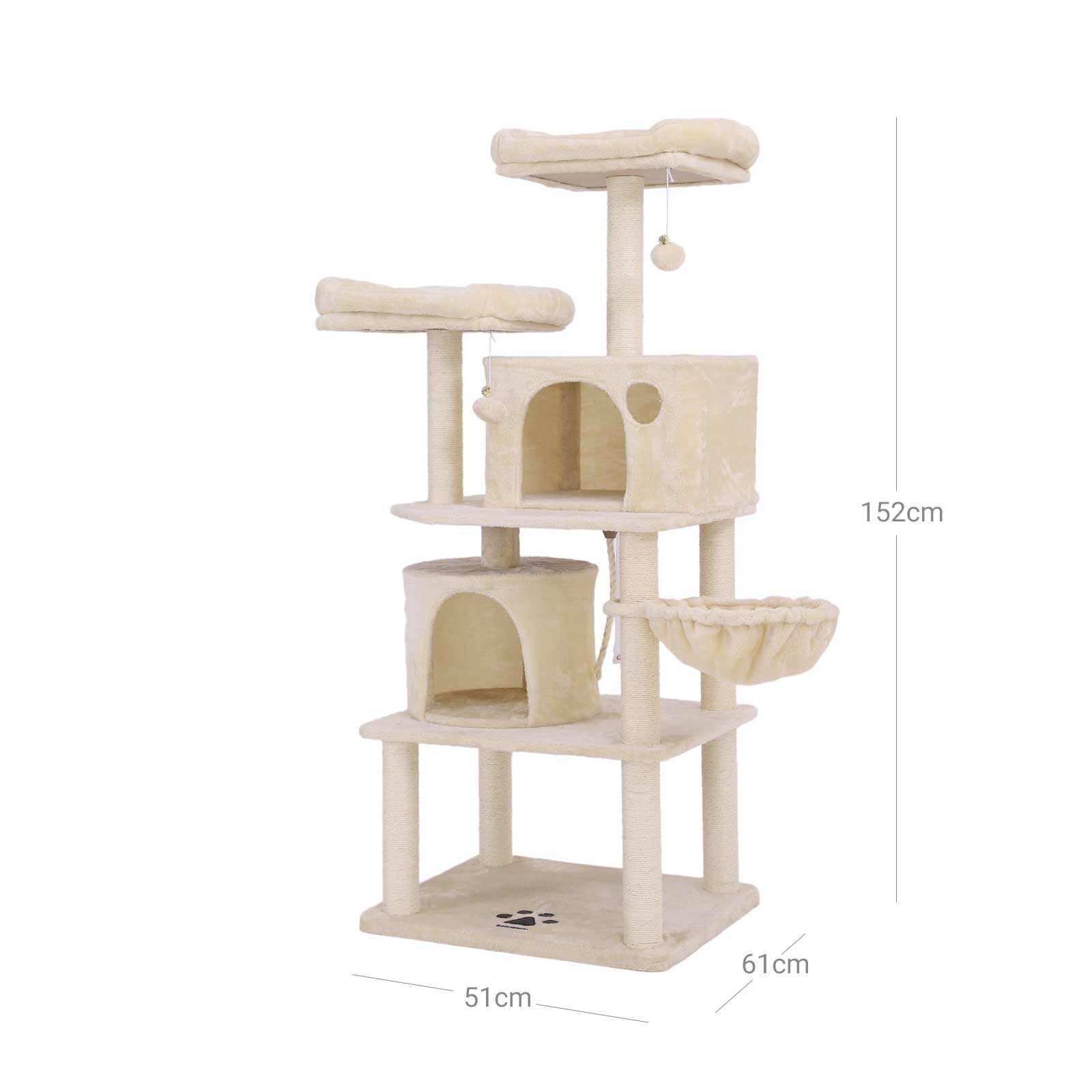 Cat Tree - Smoky Grey - Plush and Sisal