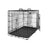 Dog Cage - Metal - Black - Folding Design with 2 Doors and Tray