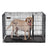 Dog Cage - Metal - Black - Folding Design with 2 Doors and Tray