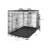 Dog Cage - Metal - Black - Folding Design with 2 Doors and Tray