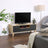 TV Stand - Solid Wood - Natural Wood and Grey